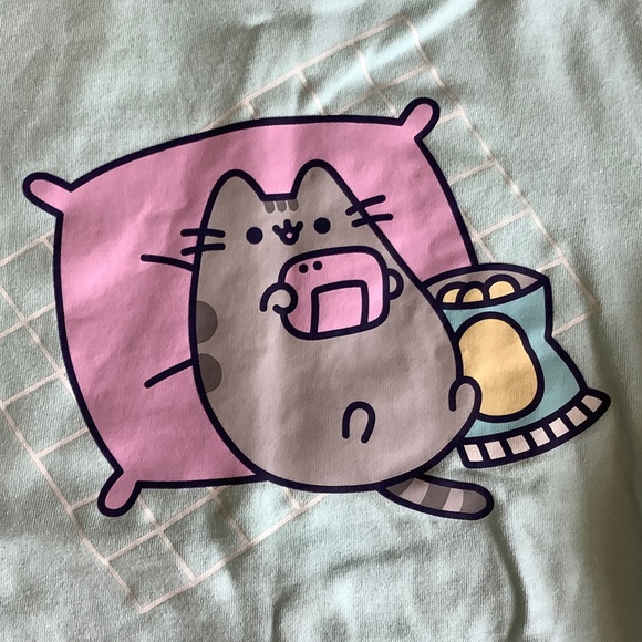 Pusheen the Cat Mint Green full zip hoodie sweatshirt XS - Picture 6 of 8